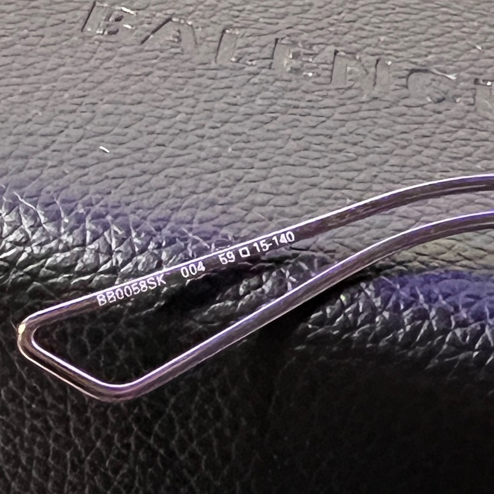 New Balenciaga BB0058SK Large Elegant Gray Sunglasses 59mm - Picture 7 of 9